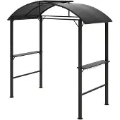 Outsunny Grillpavillon 233 x 110 x 235 cm winddicht Gartenpavillon Gartenlauben