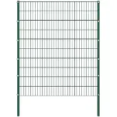 vidaXL Zaunelement mit Pfosten Eisen 522 x 200 cm Grün