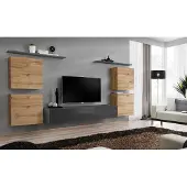 Xl Moebel Gmbh Holzmöbel Wohnwand Wohnzimmer Grau Wandregal Luxus Einrichtung