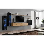 AEA Wohnwand Braun Sideboard Wandschrank Designer Wohnzimmermöbel TV-Ständer