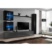 Xl Moebel Gmbh Schwarz Wandschrank Designer Wohnwand Luxus Wohnzimmermöbel Wand Regal