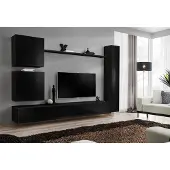 Xl Moebel Gmbh Luxus Set Wohnwand Schwarz Wohnzimmer Wandschrank Regal Wandschrank