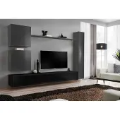 AEA Wohnzimmer rtv Schrank Wohnwand Regal Luxus Wandschrank TV Sideboard Set 6tlg.