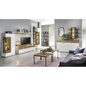AEA Set Modern Wohnwand Vitrinen RTV Schrank Wohnzimmer Barock Stil Wohnwände