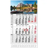 Easydruck24de Timr 3-Monatskalender 2027 Jahresübersicht - 53cm - Motiv Bergsee I tr461