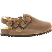 Scholl Clog Damen Fae Backstrap Wildleder Fell Taupe-Schuhgröße 38
