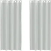 vidaXL Voile Vorhänge mit Ösen 2 Stk. Hellgrau 140x245 cm