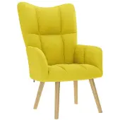 vidaXL Relaxsessel Hellgelber Stoff