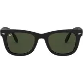 Ray-Ban WAYFARER FOLDING CLASSIC, Erwachsener, Uni, Quadratisch, Schwarz, Nicht-polarisierte Linse, Nylon