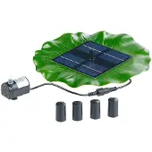 ROYAL GARDINEER Schwimmender Solar-Teich-Springbrunnen mit Pumpe und 4 Düsen