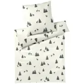 Elegante Soft-Flanell Bettwäsche Alpin anthra Kissenbezug einzeln 40x80 cm - beige;grau
