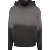 Urban Classics moderner Herren Hoodie Rippbündchen 300 g/m² mit Baumwolle Schwarz