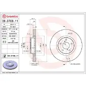 Brembo Bremsscheibe 09.D769.11, vorne, belüftet, 1 Stück