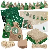 Famanu Adventskalender zum Befüllen - 24 Stoffbeutel mit Zahlenaufklebern - 2023