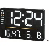 AMS T1306 Tisch- und Wanduhr mit digitaler LED-Anzeige