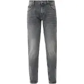 QS Slim-fit-Jeans , Herren, Gr. 32, Länge 34, grau (grau washed), Denim/Jeans, Obermaterial: 99% Baumwolle, 1% Elasthan, unifarben, slim fit knöchellang, Jeans Slim-fit-Jeans, im Five-Pocket Style