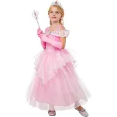 Rubies Prinzessin Kostüm mit Diadem & Handschuhe, 5-6 Jahre