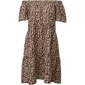 QS Viskosemix-Kleid mit Carmenausschnitt