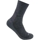 Carhartt SS9260-M Force Grid Midweight Synthetic-Merino Wool Blend Short Crew Sock Carbon Heather XL