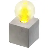 Lunartec Betonsockel Lampe: Deko-Tischleuchte mit LED und Beton-Sockel, USB- oder Batteriebetrieb (Lampe Deko, Dekolicht, E27)