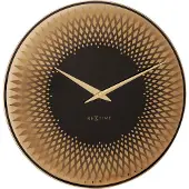 Nextime 8186CO, Wand, Quarzuhr, Kreis, Schwarz, Braun, Glas, Erwachsene