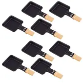 Syntrox Germany Syntrox Raclette Pfännchen viereckig mit Bambusgriff 8 Stück