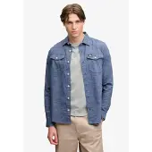 Superdry Herringbone Workwear Langarmhemd