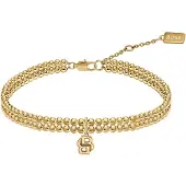 BOSS Zweireihiges Armband in hellem Gelbgold-Ton Grösse ONESI