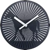 Nextime Walking Horse, Wand, Analoge Uhr, Rund, Grau, 30 cm