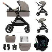 Kinderkraft ESME Kinderwagen 3-in-1 mit MINK PRO i-Size Travel System klappbar All-Terrain bis 25 kg Beige