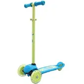 Globber muuwmi Kidsscooter UP grün-blau, mit Leuchtrollen