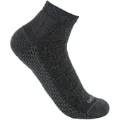 Carhartt Force Grid Midweight Synthetic-merino Wool Blend Quarter Sock carbon heather (CRH) M