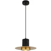 Globo Lighting Pendelleuchte, SHANNA, Schwarz, Metall, Aluminium, Stein, Ø 28 cm