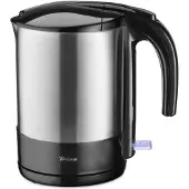 Trisa Electronics Trisa Comfort Boil W4875, 1,7 l, 2200 W, Schwarz, Satinierter Stahl, Edelstahl, Wasserstandsanzeige, Überhitzungsschutz