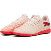 Puma Fußballschuh "FUTURE 9 PLAY IT", Gr. 47, Textil, pink (sugarot almond, weiß, ultra rot, schwarz), Synthetik, Schuhe Fußballschuh, für Halle und Straße