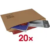 Colompac Versandtaschen - 20 Stück braun, 37x26 cm