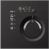 JUNG AL2178TSD KNX Stetigregler mit integrierter Tasterschnittstelle 4fach, Aluminium lackiert, Serie LS, dark AL 2178 TS D