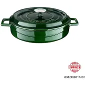 Lava Emaillierter Gusseisen-Schmortopf mit Deckel, Ø 28 cm, 3,51 L, Grün
