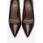 Forever & Always Clyde Leder Stiletto Spitzer Zehn Pumps