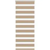 vidaXL Doppelrollo Sandbraun 65x100 cm Stoffbreite 60,9 cm Polyester