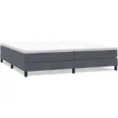 vidaXL Boxspringbett ohne Matratze Dunkelgrau 200x220 cm Samt