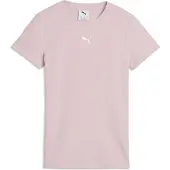 Puma Kinder Freizeit / Mode Sommer GJ T-Shirts / Tanks T-Shirts/Tanks ku.Arm Ki ESS ELEVATED Rib Slim Tee G