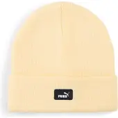 Puma Beanie "ESS MID CROWN BEANIE", Damen, beige (buttercream), Polyacryl, unifarben, Mützen Beanie, Mütze, sportlicher Stil, One Size