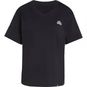 Adidas T-Shirt SPORTSWEAR "SUMMER SLIDE GRAPHIC MIT V-AUSSCHNITT", Damen, Gr. M, schwarz, Obermaterial: 100% Baumwolle, Shirts T-Shirt
