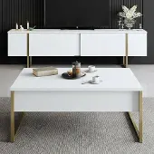 Dmora Mornasco - Wohnzimmerset, Weiß, Modular
