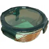 Smukee Hitzebeständiger Glasbehälter Rund 950ml