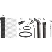 GAH Alberts Maschendrahtzaun Set, anthrazit-metallic, 25 m