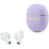 GUESS TWS-Kopfhörer, Glossy Gold Line Classic, in Violett