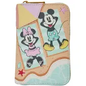Loungefly Mickey & Minnie Beach Fun Zip Around Wallet