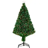 HOMCOM Weihnachtsbaum Tannenbaum Christbaum LED Lichtfaser Stern 5 Modell